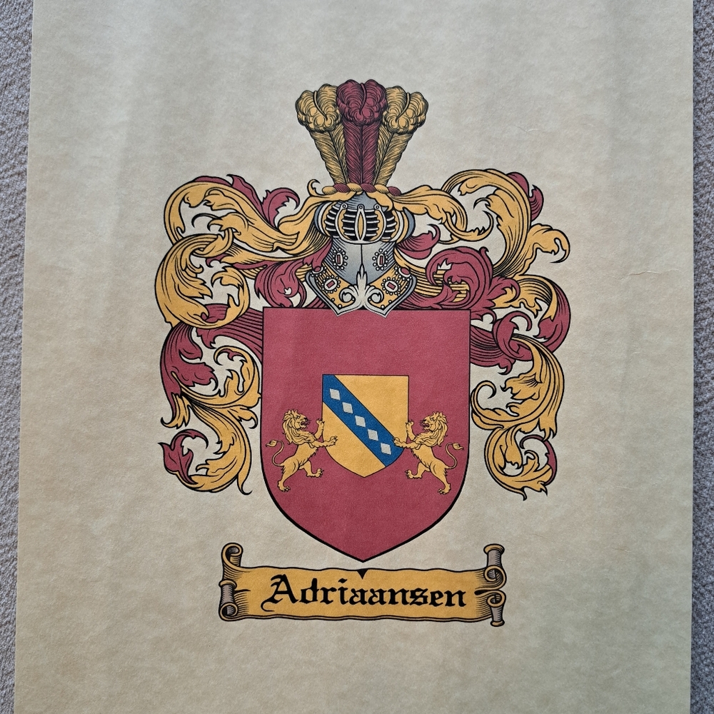 Adriaansen Family Crest Art Print